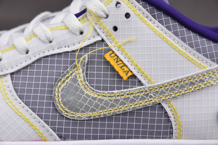 union nike dunk low purple gold dj9649-500