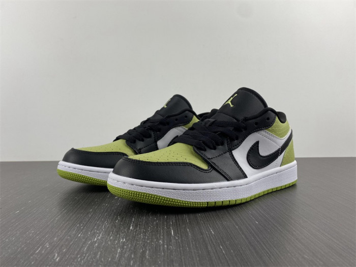 air jordan 1 low "vivid green snakeskin" dx4446-301