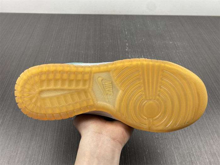 nike dunk low turquoise green orange dv2190-100