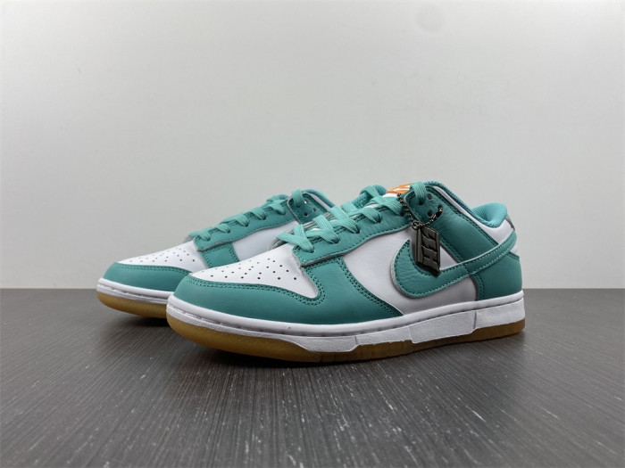 nike dunk low turquoise green orange dv2190-100