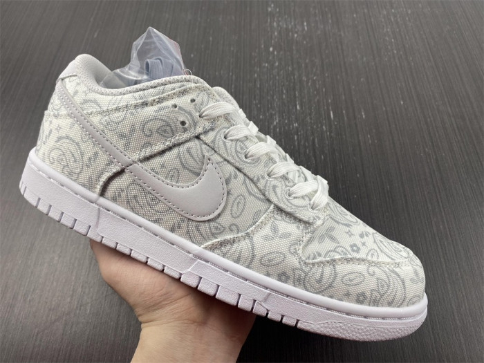 nike dunk low white paisley (w) - dj9955-100