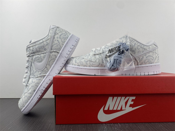 nike dunk low white paisley (w) - dj9955-100