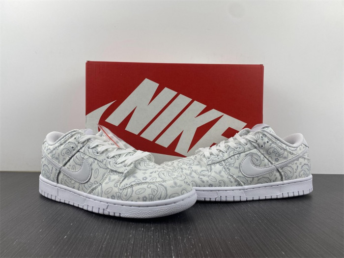 nike dunk low white paisley (w) - dj9955-100