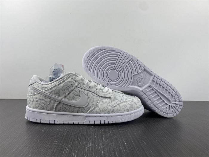 nike dunk low white paisley (w) - dj9955-100