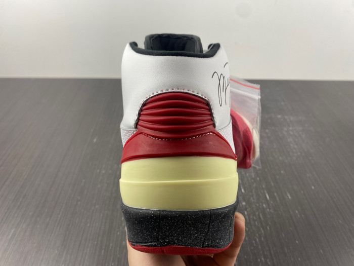 off white x air jordan 2 high sp white red black shoes dj4375-101