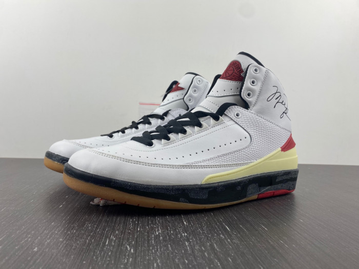 off white x air jordan 2 high sp white red black shoes dj4375-101