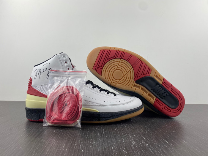 off white x air jordan 2 high sp white red black shoes dj4375-101