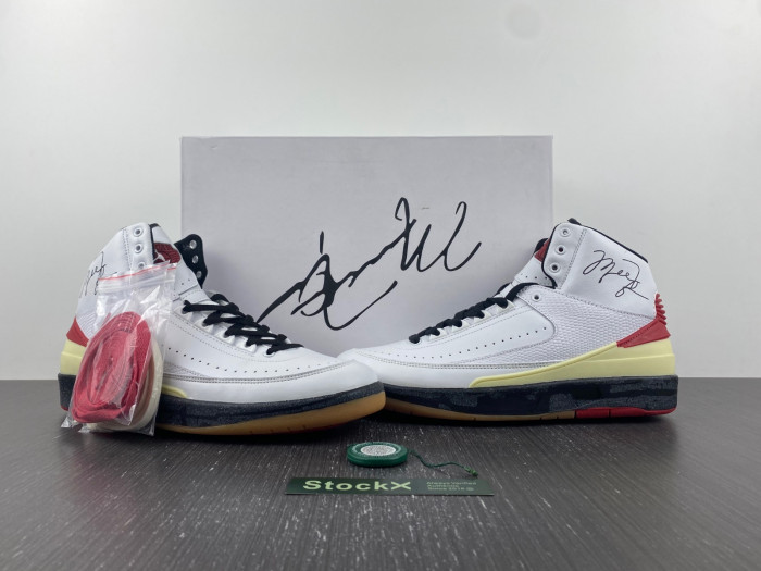off white x air jordan 2 high sp white red black shoes dj4375-101