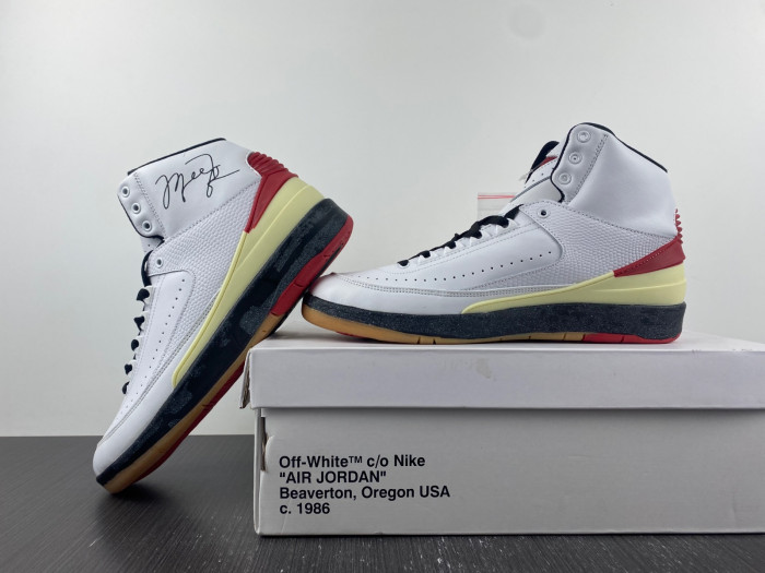 off white x air jordan 2 high sp white red black shoes dj4375-101