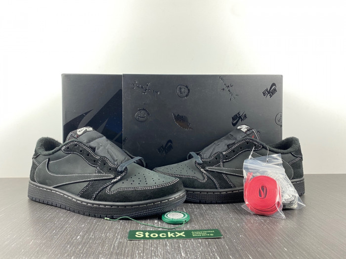 travis scott x air jordan 1 low “black phantom” dm7866-001