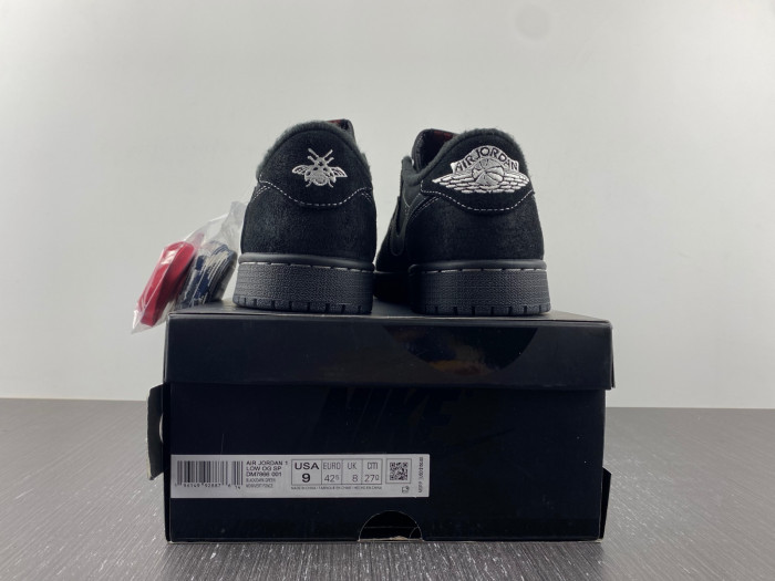 travis scott x air jordan 1 low “black phantom” dm7866-001