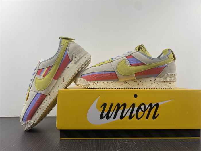 union x nike cortez yellow purple red dr1413-100