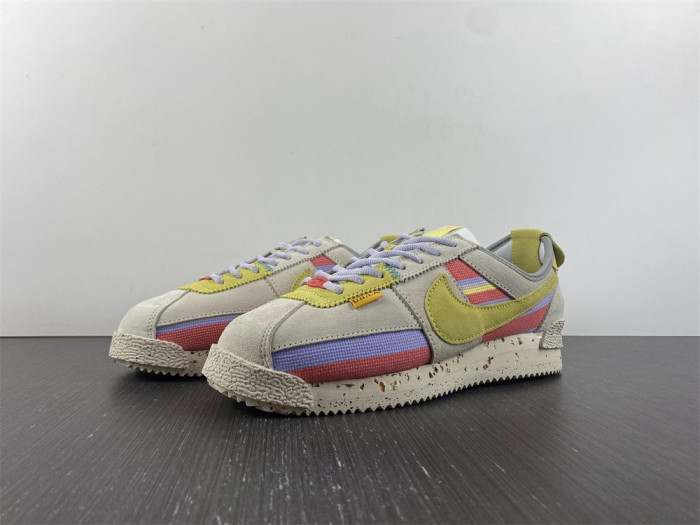 union x nike cortez yellow purple red dr1413-100