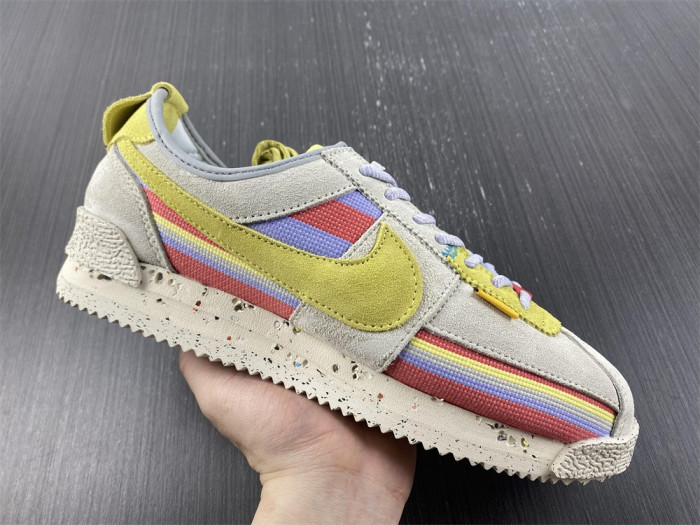 union x nike cortez yellow purple red dr1413-100