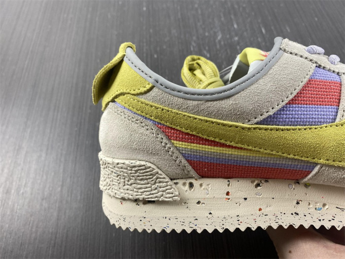 union x nike cortez yellow purple red dr1413-100