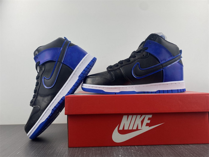 nike dunk high blue camo black/hyper royal-black-white - dd3359-001