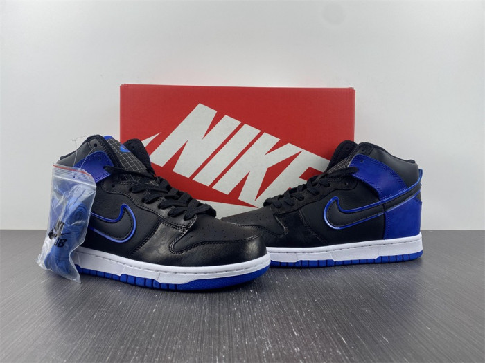 nike dunk high blue camo black/hyper royal-black-white - dd3359-001