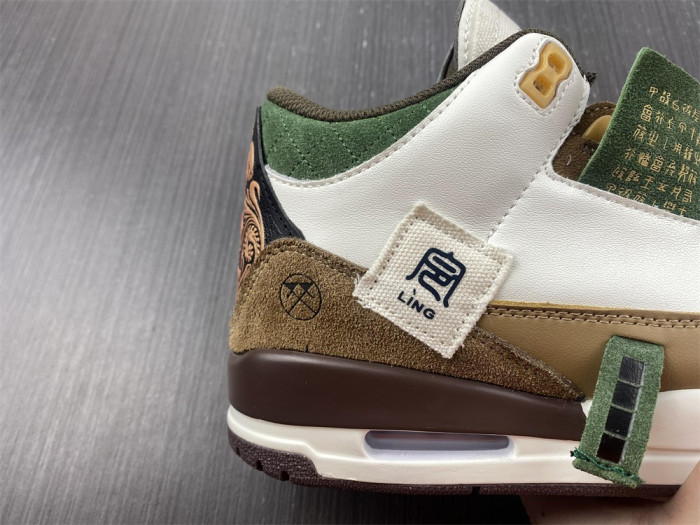 air jordan 3 retro se white dark brown green shoes 398614-500