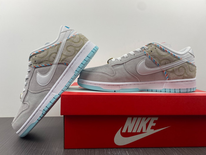 nike dunk low se barber shop grey - dh7614-500
