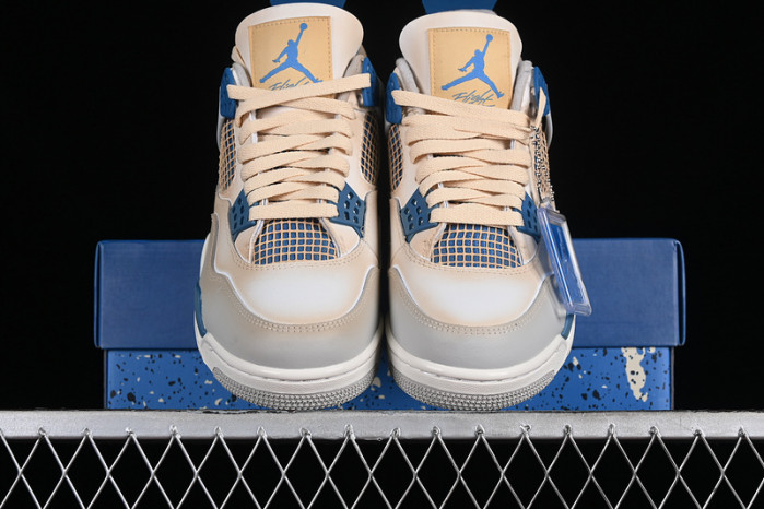 air jordan 4 retro white/military blue-neutral grey 308797-105