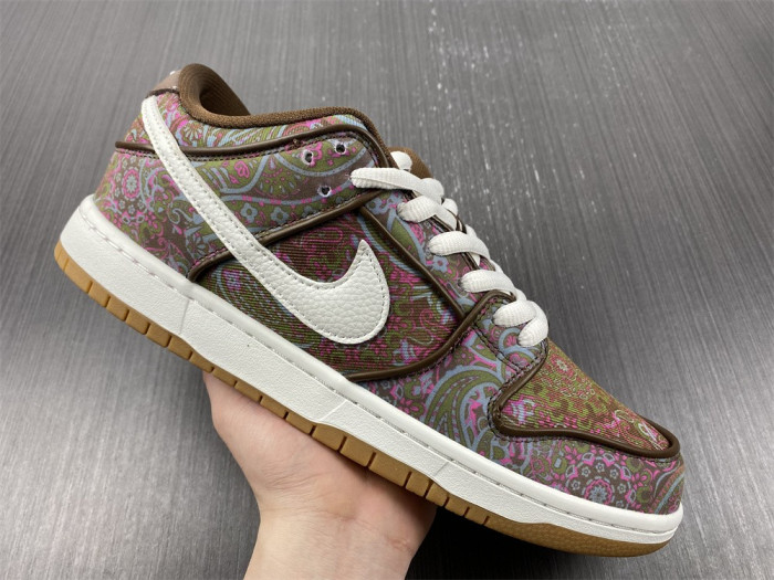 nike sb dunk low pro paisley brown - dh7534-200