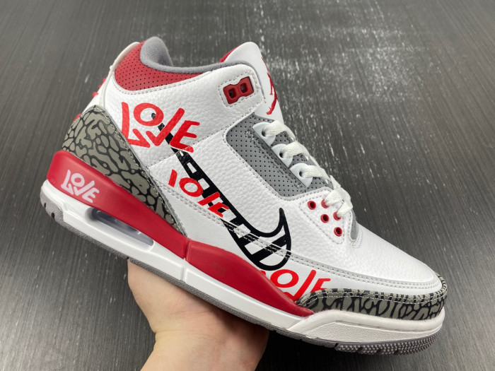 air jordan 3 og “fire red”diy love  dn3707-160
