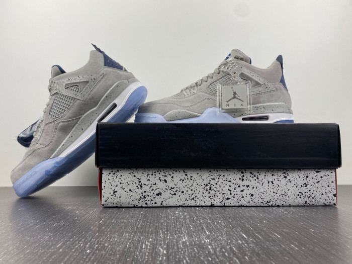 air jordan 4 retro pe grayness / white aj4-1043505