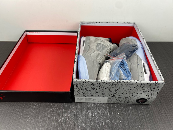 air jordan 4 retro pe grayness / white aj4-1043505