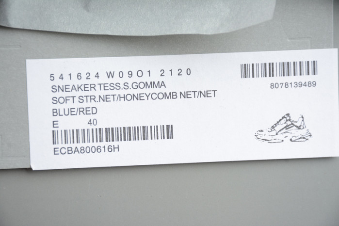 blcg triple s trainers clear sole blue adn red 541624 w09o1 2120