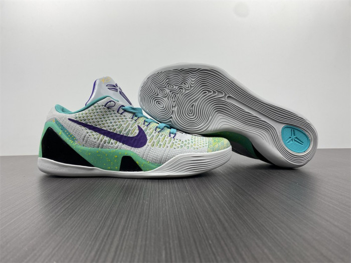 nike kobe 9 elite low grey green 630487-005