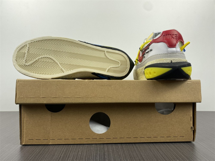 nik ofw x nike blazer low white university red dh7863-100