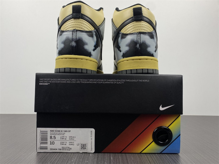 nike dunk high 1985 black acid wash - dd9404-700