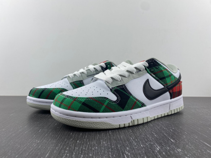 nike dunk low tartan plaid - dv0827-100