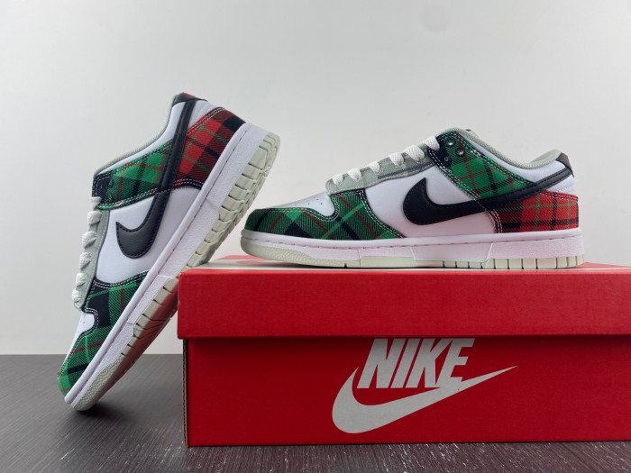 nike dunk low tartan plaid - dv0827-100