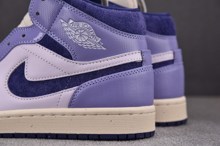 wmns air jordan 1 mid“purple chenille” dz3745-500