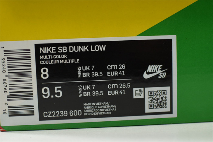nike sb dunk low what the p-rod - cz2239-600