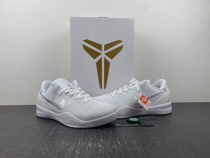 nike kobe 8 protro triple white fj9364-100