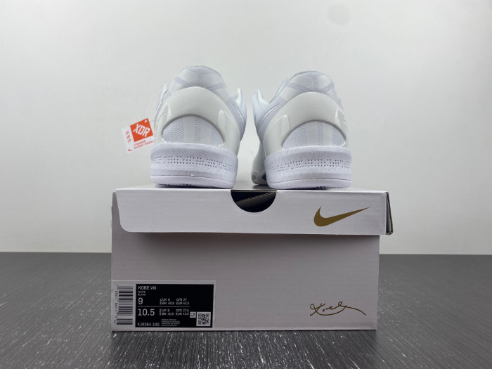 nike kobe 8 protro triple white fj9364-100