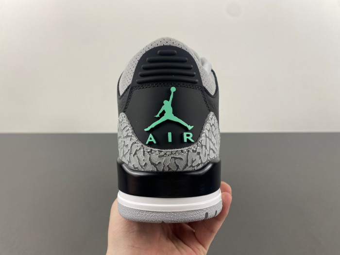 air jordan 3 "black/green glow" ct8532-031