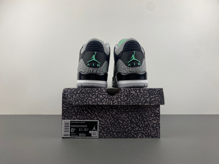 air jordan 3 "black/green glow" ct8532-031