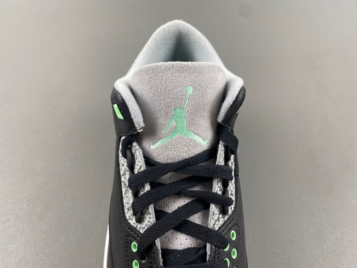air jordan 3 "black/green glow" ct8532-031