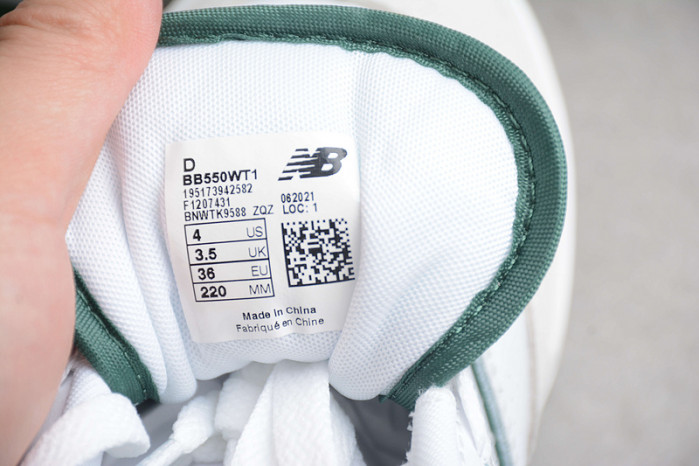new balance 550 white green bb550wt1