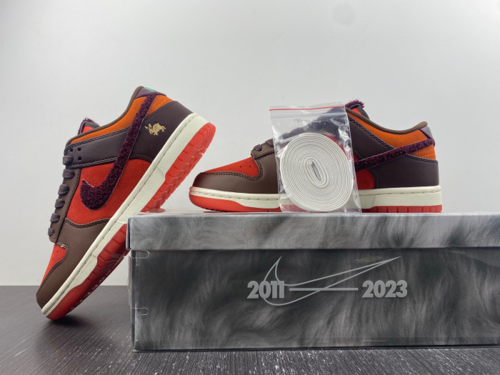 nike dunk low year of the rabbit orange fd4203-661