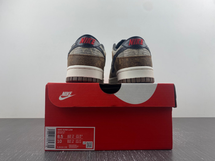 nike dunk low co.jp brown snakeskin fj5434-120