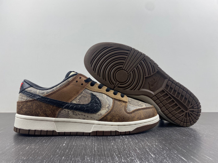 nike dunk low co.jp brown snakeskin fj5434-120