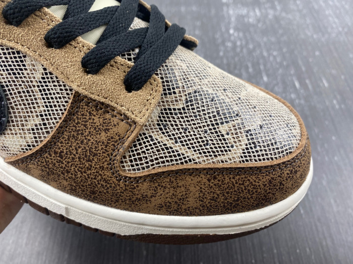 nike dunk low co.jp brown snakeskin fj5434-120
