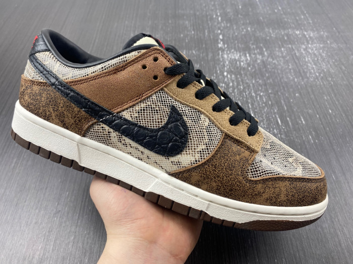 nike dunk low co.jp brown snakeskin fj5434-120