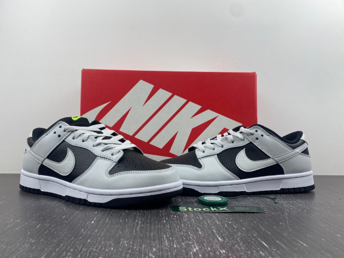 nike dunk low grey panda volt - fd9756-001