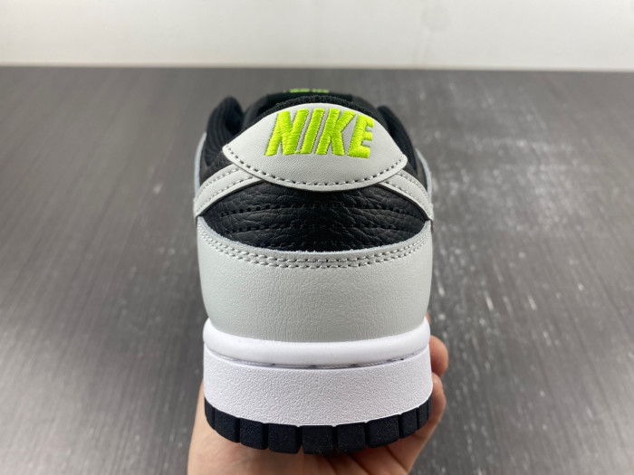 nike dunk low grey panda volt - fd9756-001