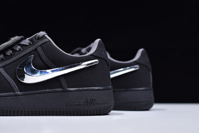 travis scott x nike air force 1 black aq4211-001